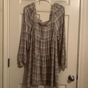 Long sleeve Plaid dress